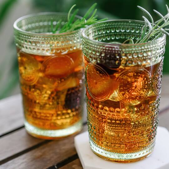 Kate Aspen® 13oz. Beaded Floral Green Drinking Glasses, 6ct.